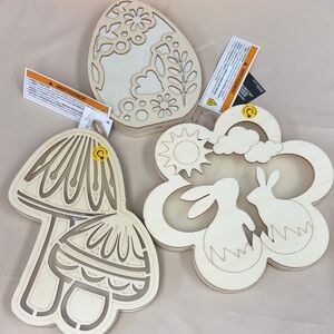 Make Market Natural Plywood DIY Easter & Spring Cutout Decorations - Set of 3